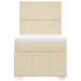 Pat box spring cu saltea, crem, 90x200 cm, textil - WALTI WALTI