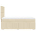 Pat box spring cu saltea, crem, 90x200 cm, textil - WALTI WALTI