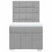 Pat box spring cu saltea, gri deschis, 90x200 cm, textil - WALTI WALTI