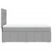Pat box spring cu saltea, gri deschis, 90x200 cm, textil - WALTI WALTI