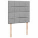 Pat box spring cu saltea, gri deschis, 90x200 cm, textil - WALTI WALTI