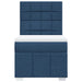 Pat box spring cu saltea, albastru, 90x200 cm, textil - WALTI WALTI