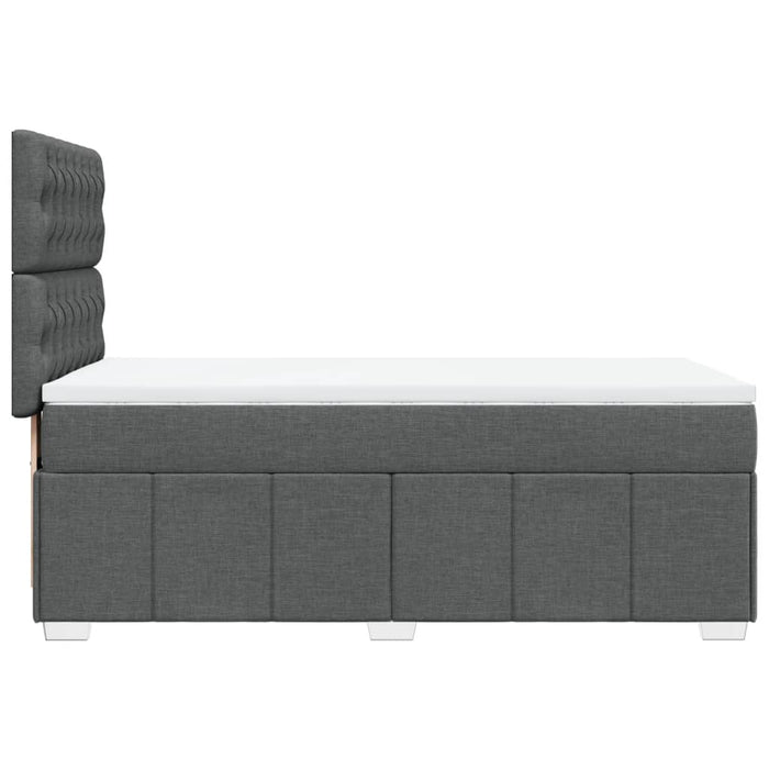 Pat box spring cu saltea, gri închis, 90x200 cm, textil - WALTI WALTI