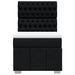 Pat box spring cu saltea, negru, 90x200 cm, textil - WALTI WALTI