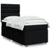 Pat box spring cu saltea, negru, 90x200 cm, textil - WALTI WALTI