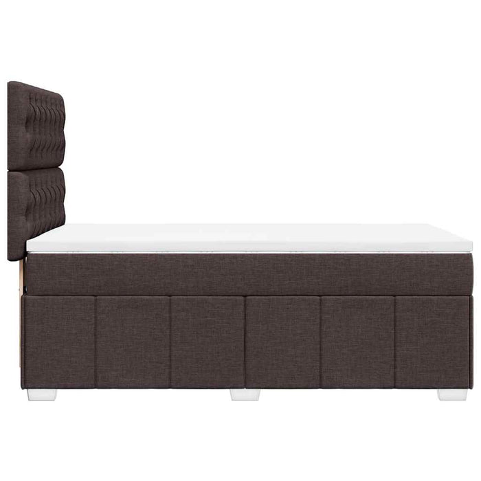 Pat box spring cu saltea, maro închis, 90x200 cm, textil - WALTI WALTI