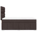 Pat box spring cu saltea, maro închis, 90x200 cm, textil - WALTI WALTI