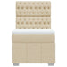 Pat box spring cu saltea, crem, 90x200 cm, textil - WALTI WALTI