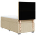 Pat box spring cu saltea, crem, 90x200 cm, textil - WALTI WALTI
