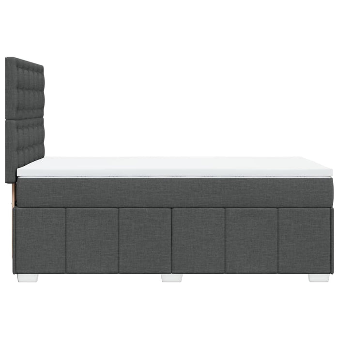 Pat box spring cu saltea, gri închis, 90x200 cm, textil - WALTI WALTI