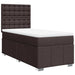 Pat box spring cu saltea, maro închis, 90x200 cm, textil - WALTI WALTI