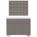 Pat box spring cu saltea, gri taupe, 90x200 cm, textil - WALTI WALTI