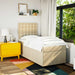 Pat box spring cu saltea, crem, 90x200 cm, textil - WALTI WALTI
