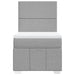 Pat box spring cu saltea, gri deschis, 100x200 cm, textil - WALTI WALTI