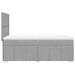 Pat box spring cu saltea, gri deschis, 100x200 cm, textil - WALTI WALTI