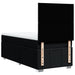Pat box spring cu saltea, negru, 100x200 cm, textil - WALTI WALTI
