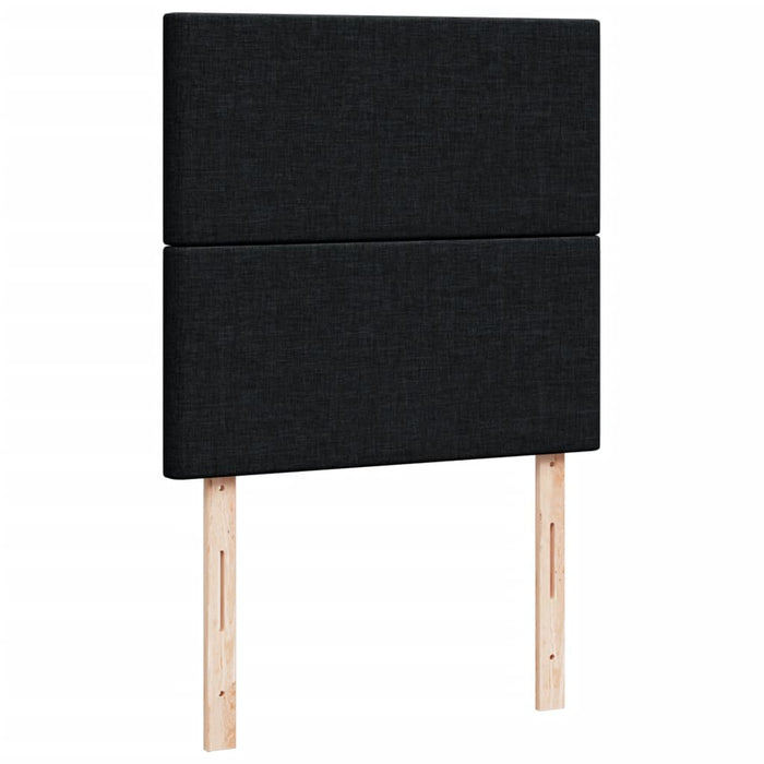Pat box spring cu saltea, negru, 100x200 cm, textil - WALTI WALTI