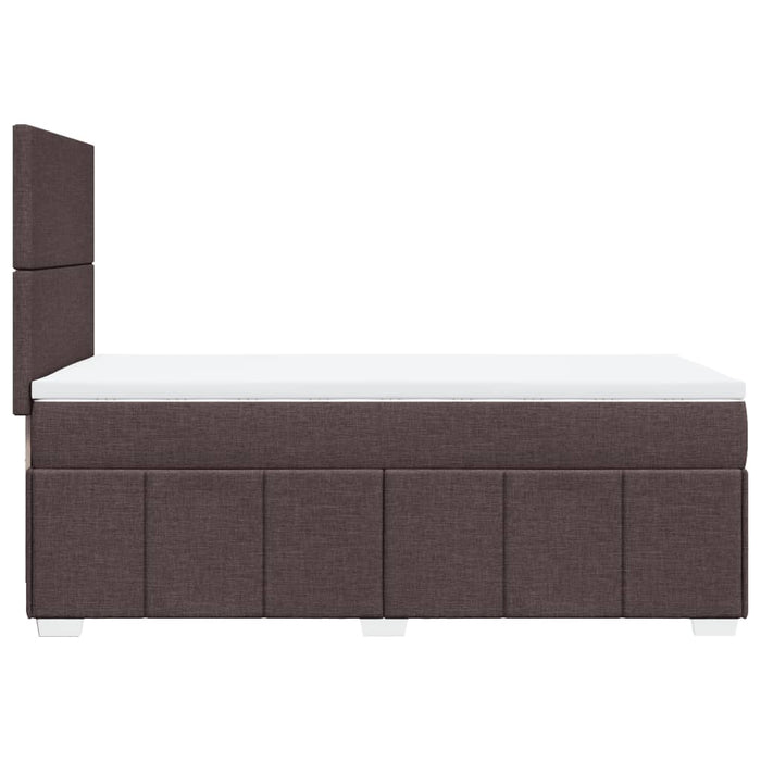 Pat box spring cu saltea, maro închis, 100x200 cm, textil - WALTI WALTI