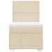 Pat box spring cu saltea, crem, 100x200 cm, textil - WALTI WALTI