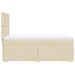 Pat box spring cu saltea, crem, 100x200 cm, textil - WALTI WALTI