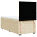 Pat box spring cu saltea, crem, 100x200 cm, textil - WALTI WALTI