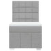 Pat box spring cu saltea, gri deschis, 100x200 cm, textil - WALTI WALTI