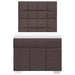 Pat box spring cu saltea, maro închis, 100x200 cm, textil - WALTI WALTI