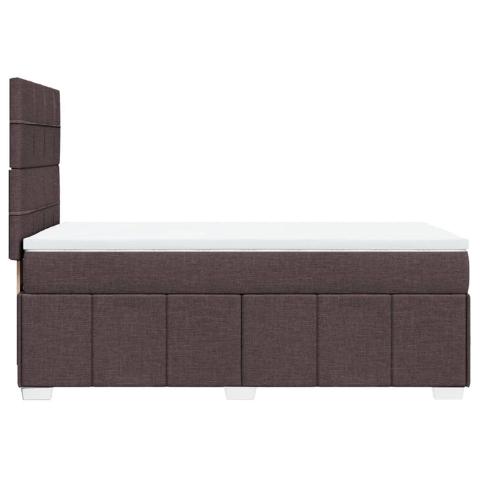 Pat box spring cu saltea, maro închis, 100x200 cm, textil - WALTI WALTI