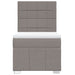 Pat box spring cu saltea, gri taupe, 100x200 cm, textil - WALTI WALTI