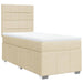Pat box spring cu saltea, crem, 100x200 cm, textil - WALTI WALTI