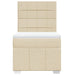 Pat box spring cu saltea, crem, 100x200 cm, textil - WALTI WALTI