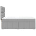 Pat box spring cu saltea, gri deschis, 100x200 cm, textil - WALTI WALTI