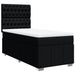 Pat box spring cu saltea, negru, 100x200 cm, textil - WALTI WALTI
