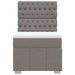 Pat box spring cu saltea, gri taupe, 100x200 cm, textil - WALTI WALTI