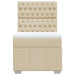 Pat box spring cu saltea, crem, 100x200 cm, textil - WALTI WALTI