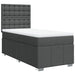 Pat box spring cu saltea, gri închis, 100x200 cm, textil - WALTI WALTI