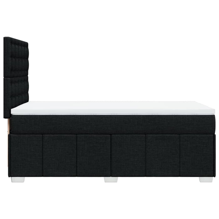 Pat box spring cu saltea, negru, 100x200 cm, textil - WALTI WALTI