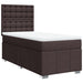 Pat box spring cu saltea, maro închis, 100x200 cm, textil - WALTI WALTI