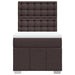 Pat box spring cu saltea, maro închis, 100x200 cm, textil - WALTI WALTI
