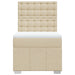 Pat box spring cu saltea, crem, 100x200 cm, textil - WALTI WALTI