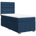 Pat box spring cu saltea, albastru, 100x200 cm, textil - WALTI WALTI