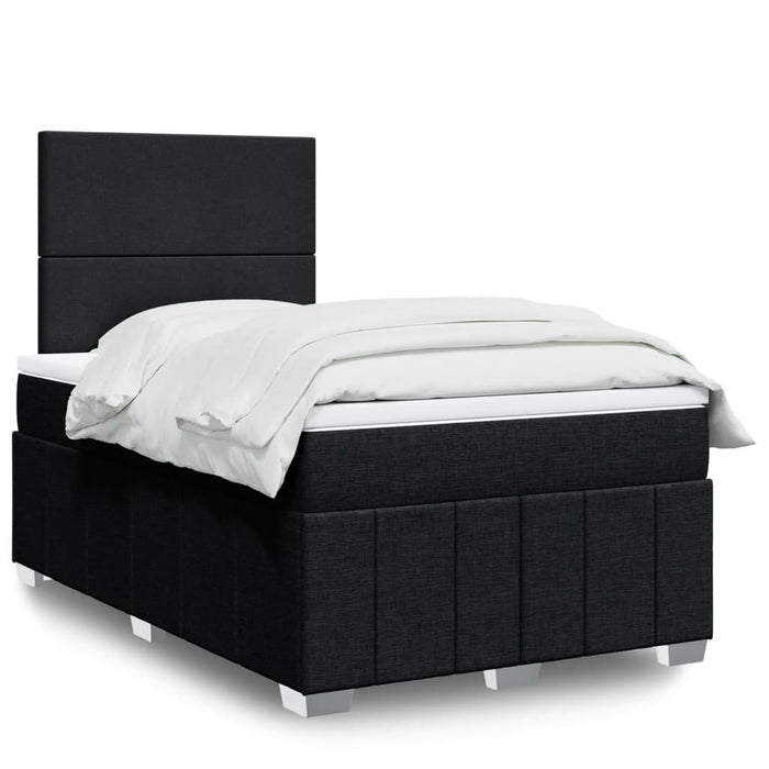 Pat box spring cu saltea, negru, 120x190 cm, catifea - WALTI WALTI
