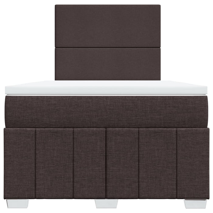 Pat box spring cu saltea, maro închis, 120x190 cm, textil - WALTI WALTI