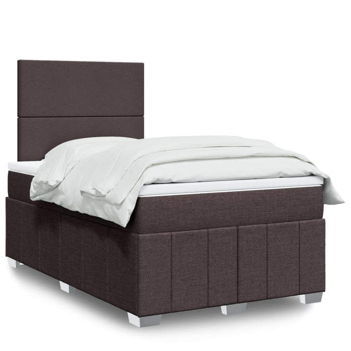 Pat box spring cu saltea, maro închis, 120x190 cm, textil - WALTI WALTI