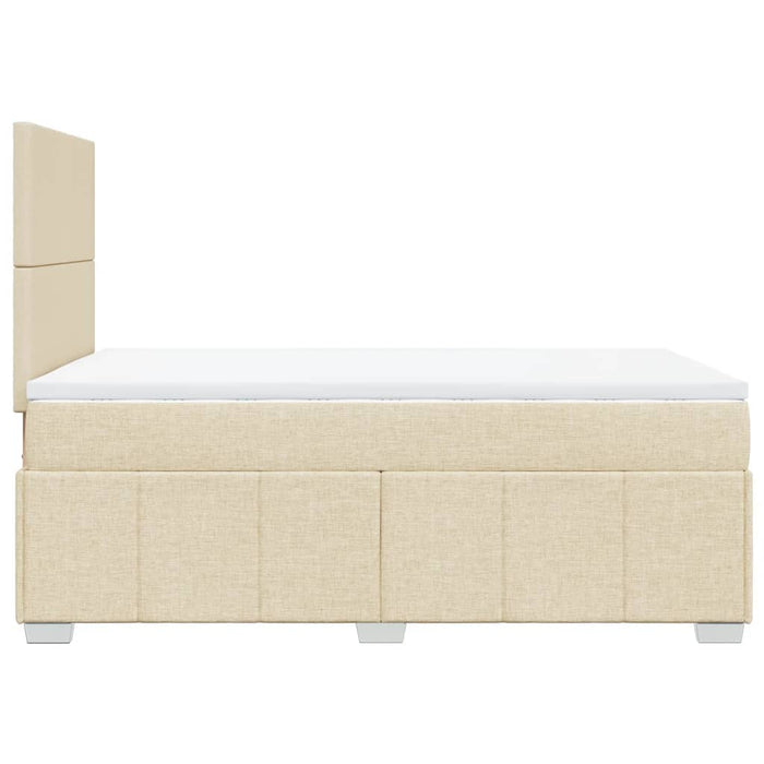 Pat continental cu saltea, crem, 120x190 cm, textil - WALTI WALTI