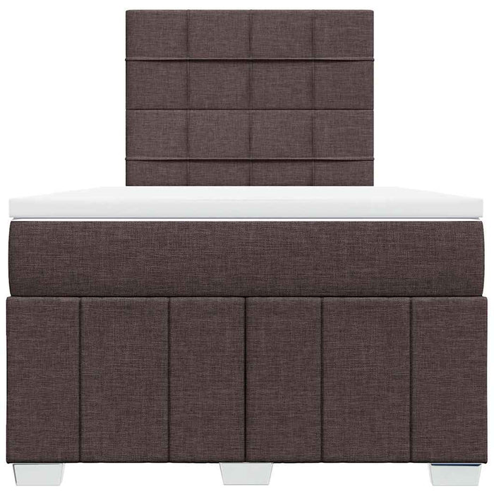 Pat box spring cu saltea, maro închis, 120x190 cm, textil - WALTI WALTI