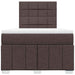 Pat box spring cu saltea, maro închis, 120x190 cm, textil - WALTI WALTI