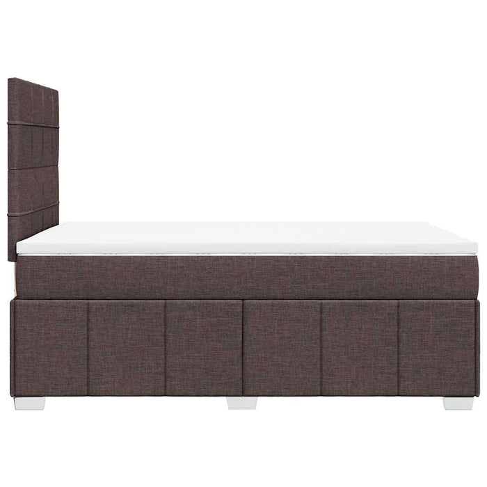 Pat box spring cu saltea, maro închis, 120x190 cm, textil - WALTI WALTI