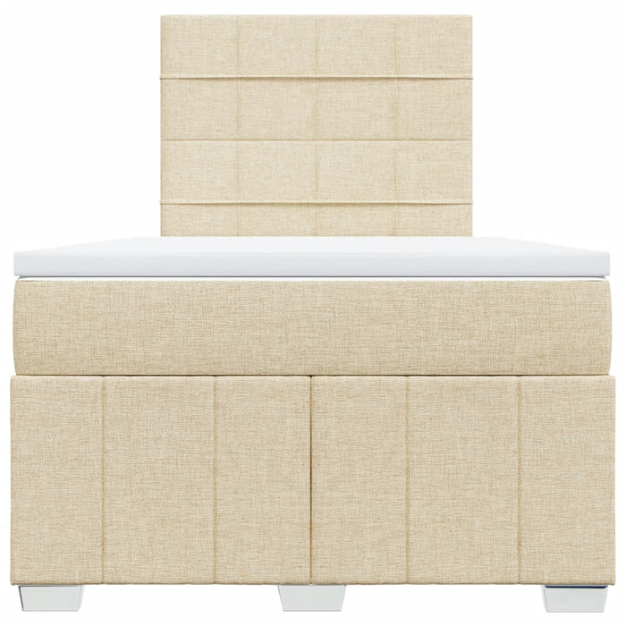 Pat continental cu saltea, crem, 120x190 cm, textil - WALTI WALTI