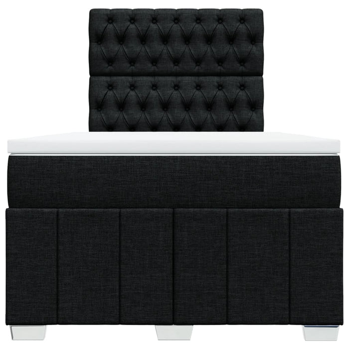 Pat box spring cu saltea, negru, 120x190 cm, catifea - WALTI WALTI